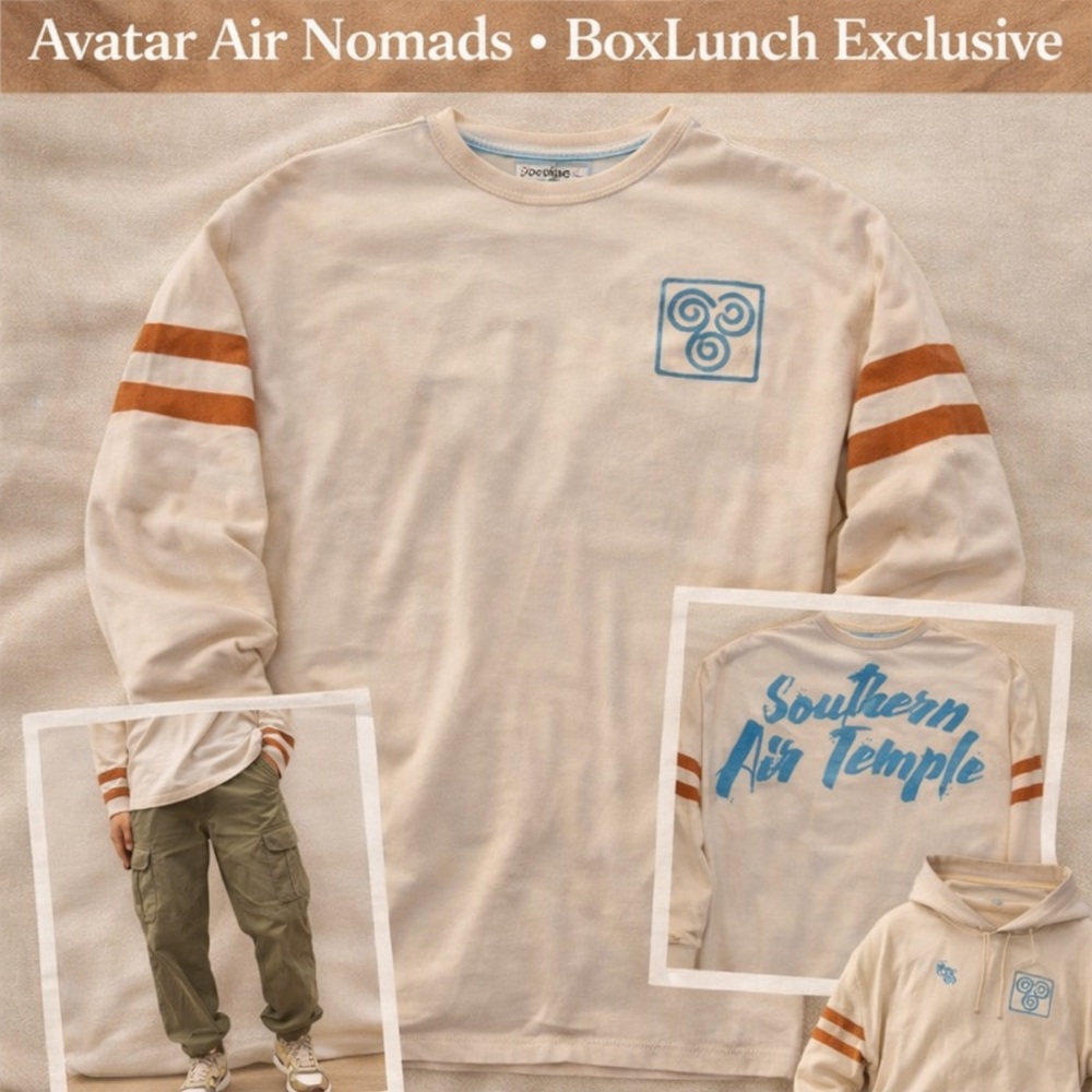 Avatar Air Nomads Raglan Jersey BoxLunch Exclusive Nickelodeon Size S